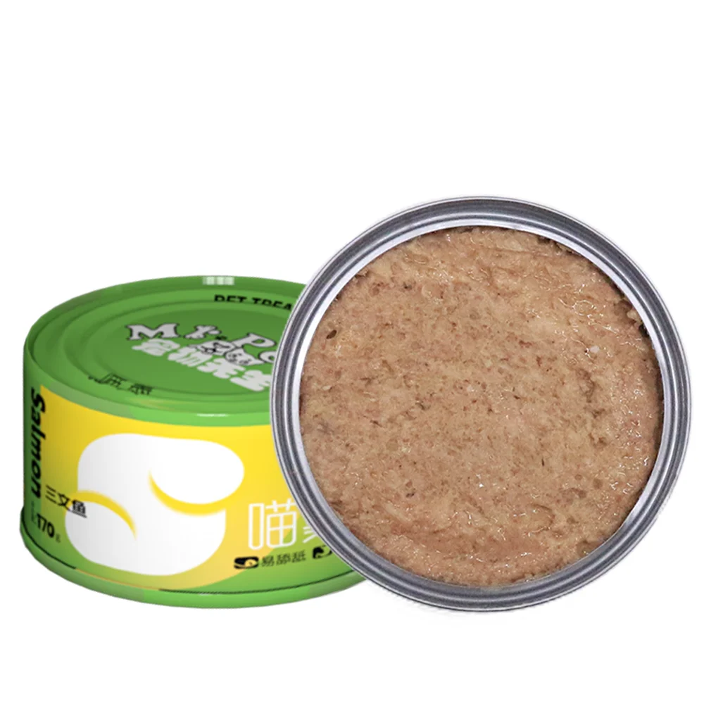 Заводская прямая продажа мистер Пэт оптовая консервированный корм для кошек лакомство домашних животных 170 г банок тунца влажный