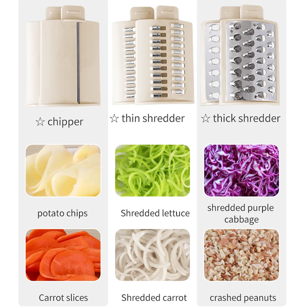 Multi function Mandoline slicer 3 in 1 shredder handheld multifunctional grater chopper kitchen slicer vegetable cutter