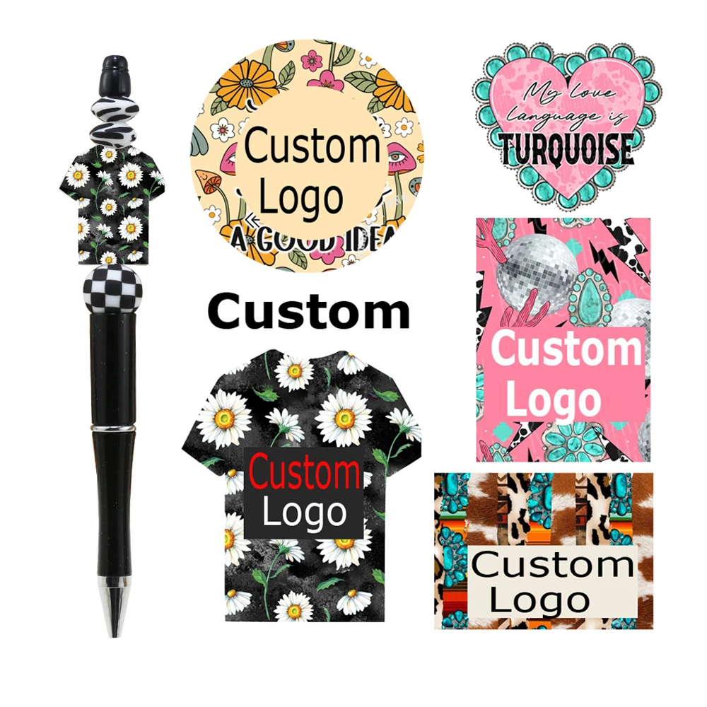 New Product Ideas 2024 Custom Focal Silicone Beads Exclusive Printing Logo Designs Image For Silicone Beads Small Quantity