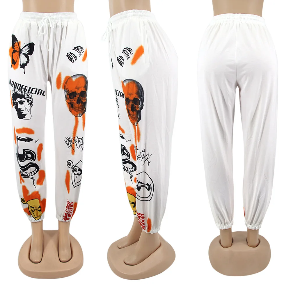 2022 Outdoor Cargo Yoga Pant Plus Size Women Trouser Lady Fashion Casual Print Trouser Sport Track Pant Sexy Stacked Sweat Pants