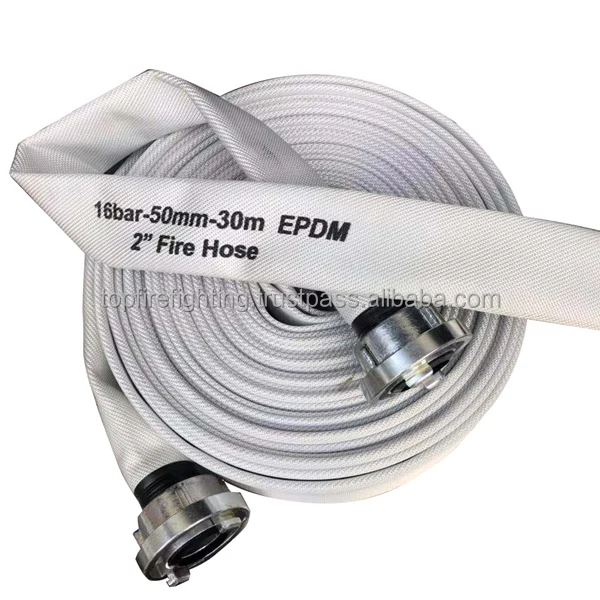 16bar 50mm Or 2inch 30m  Canvas Epdm Fire Flat Hose With Aluminium Storz Couplings