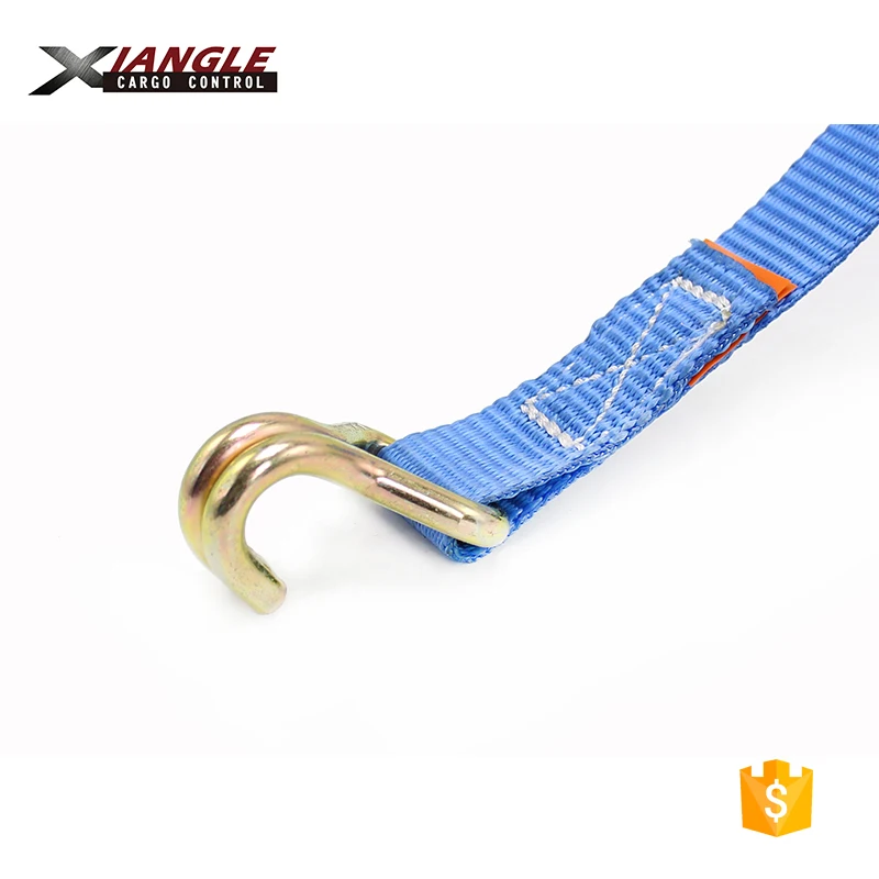 1inch polyester cargo motorcycle ratchet tie down straps with D ring tie down truck ratchet straps pallet lashing strap