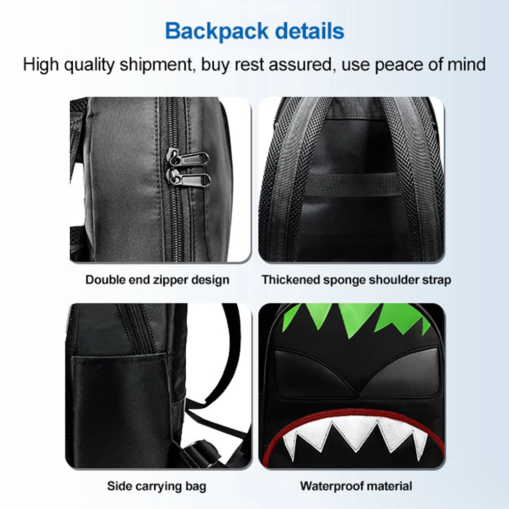 Colorful Promotion Led Backpack Dynamic Led Bag Screen Display Waterproof 3D Backpack Smart Led Little Monster Backpack Factory