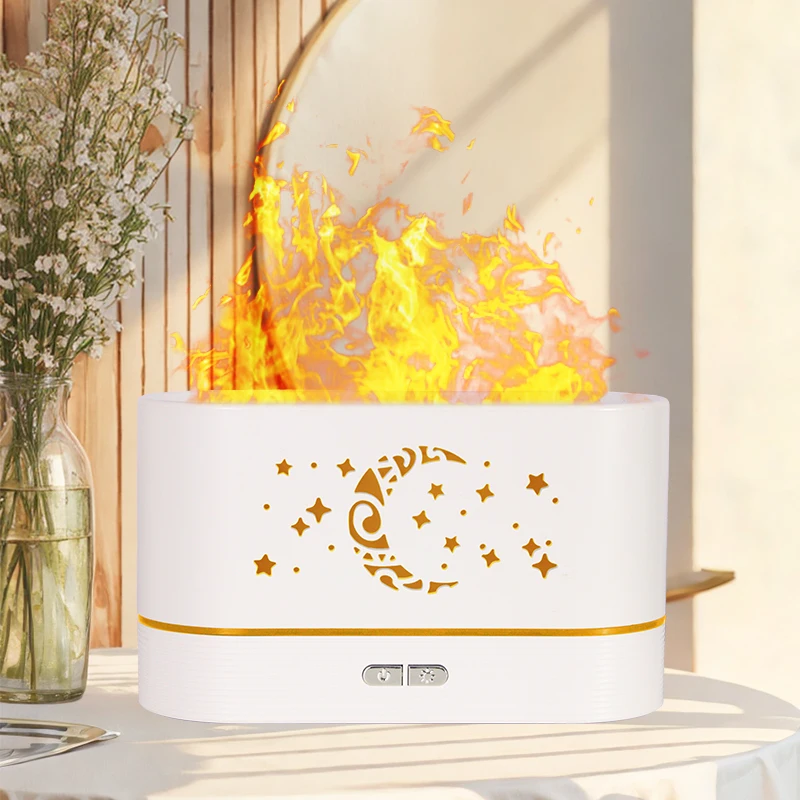 Moon Hollow Creative Simulation of Fire Aromatherapy Machine 5V Home Office Home Aromatherapy Fire aroma diffuser Desktop