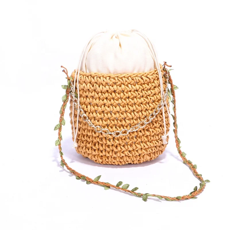 Guangdong Wholesale Eco-friendly  handmade straw bag rattan bags round bag  bali woven for woman