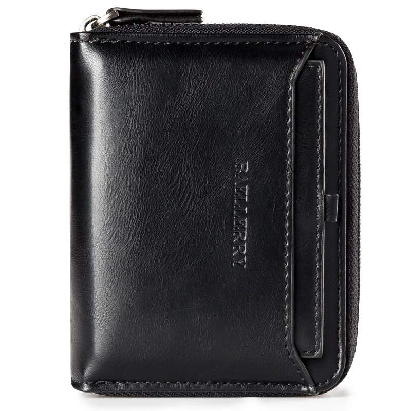 Men Wallet Fashion Coin Purse Card Holder Small Wallet Men Clutch Wallets Zipper Clamp for Money Designer