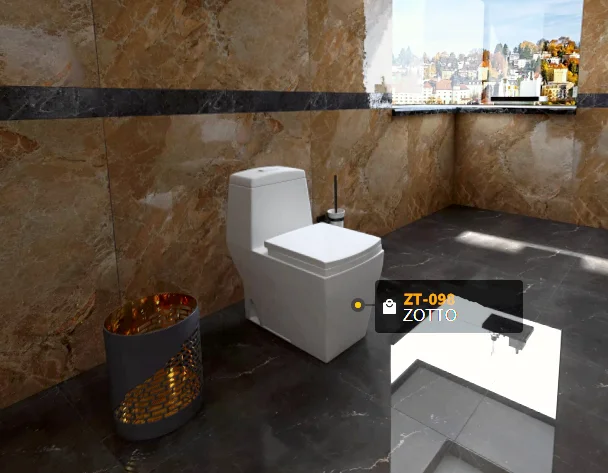 Saudi Arabia Patent Design Toilets Square One Piece Toilet Seat Bathroom Washdown Sanitary Equipment Toilet