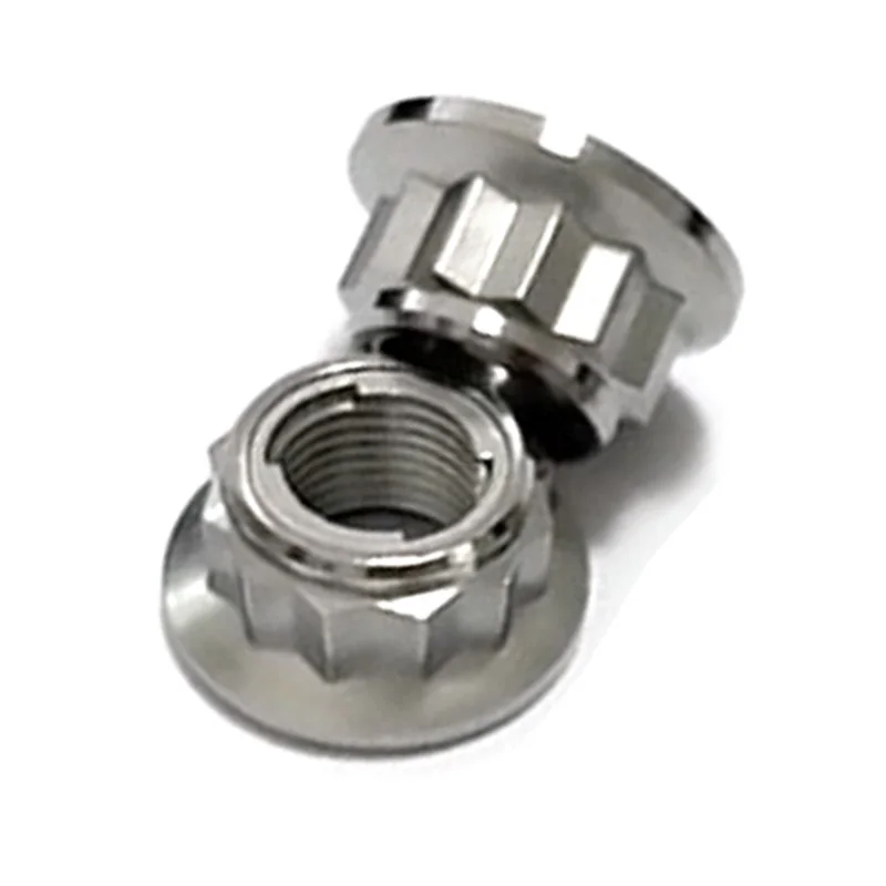 High Quality titanium alloy 12point flange all metal Metal Insert Lock Nuts for Bicycle Motorcycle Car