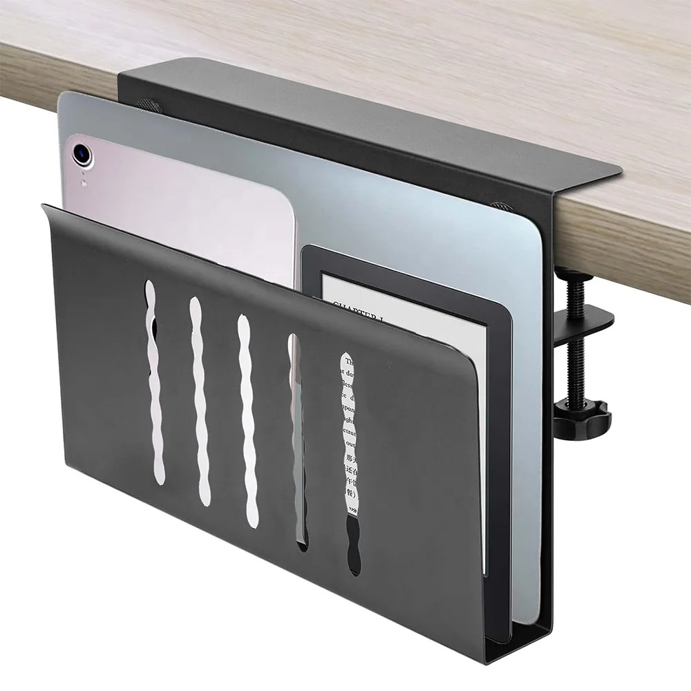 Under Desk Cable Management Tray Clamp On Metal Wire Management Tray Organizer Storage Holder for Home Office