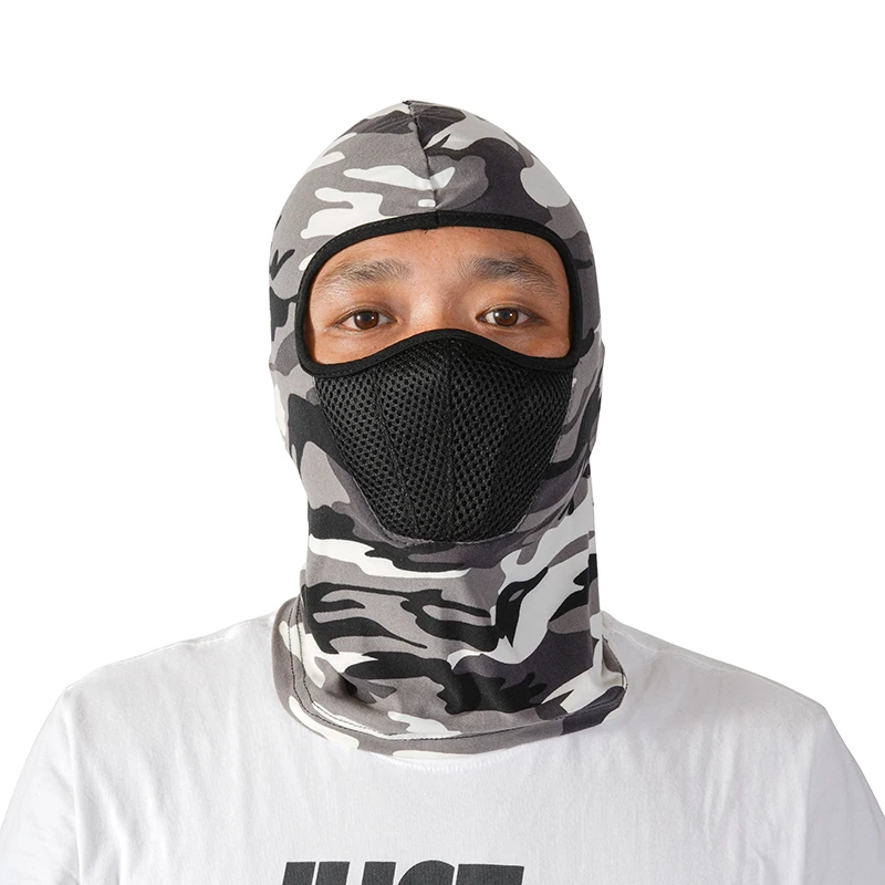 Wholesale custom polyester Motorcycle Premium face hat tactical camouflage balaclava windproof hood ski mask hat