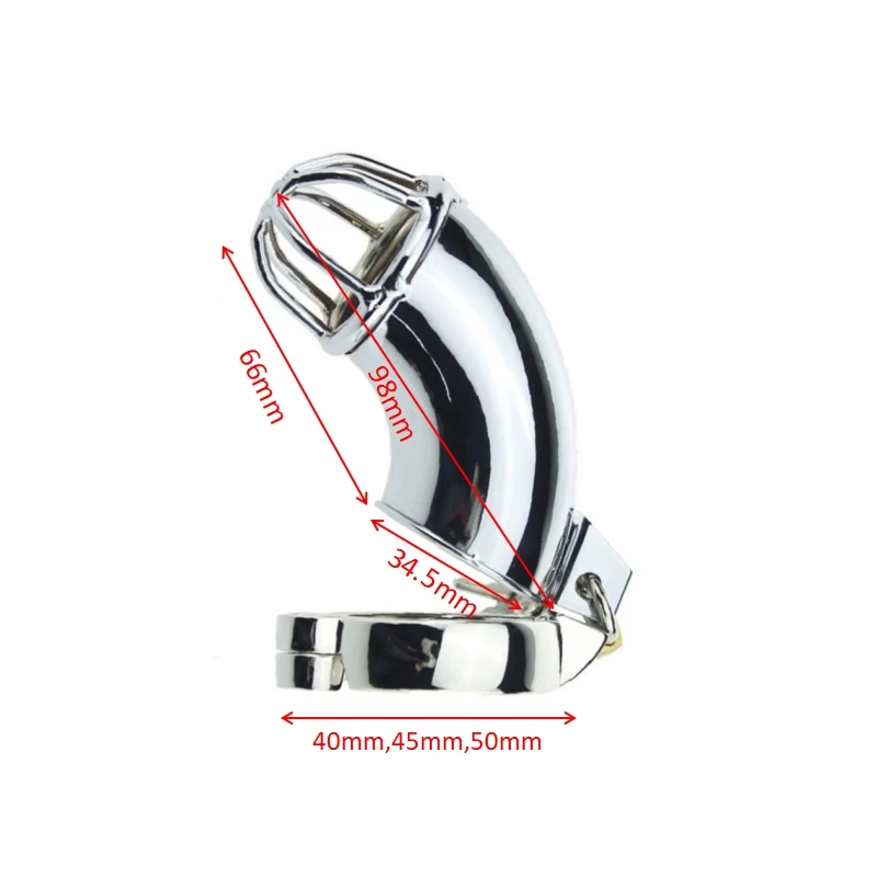 metal male chastity device with anal cock ring lock cage sex products for male
