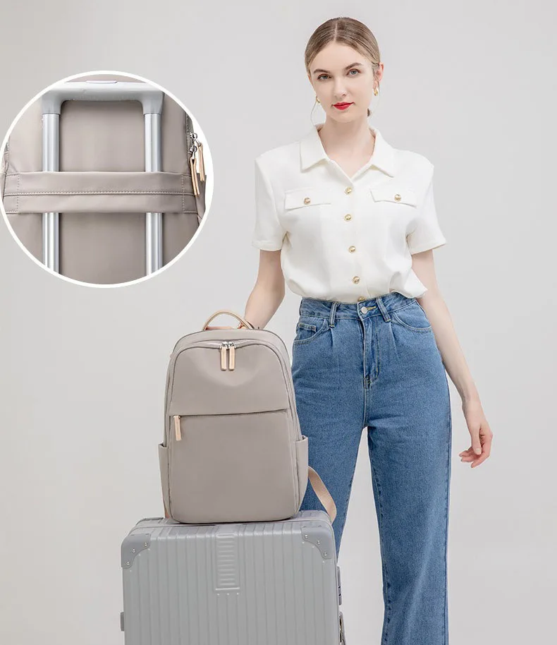 ZF031 Fashion Waterproof Computer Bag Lightweight Commuting Shoulder Bag Ladies Versatile New Oxford Cloth Travel Backpacks