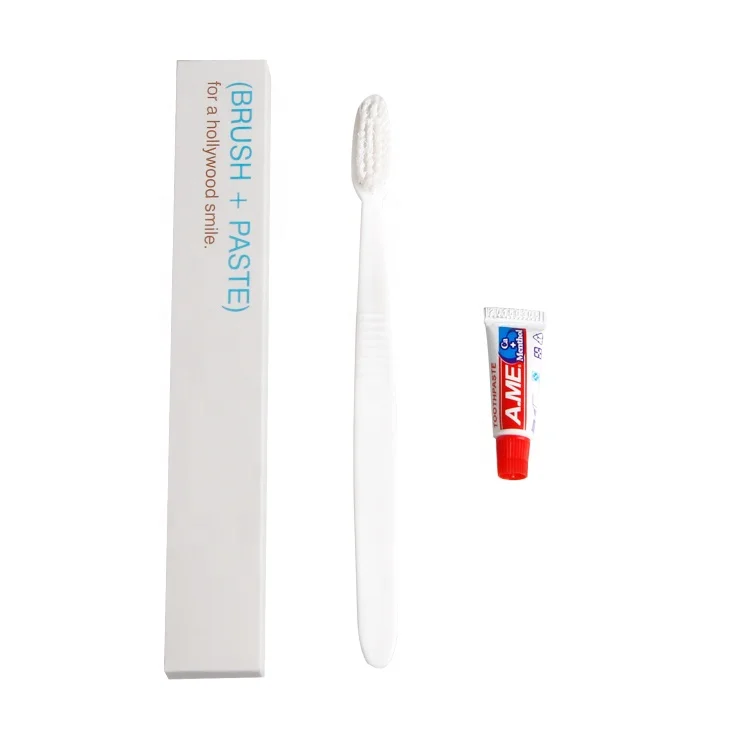 Wholesale mini hotel toothpaste and white toothbrush kit