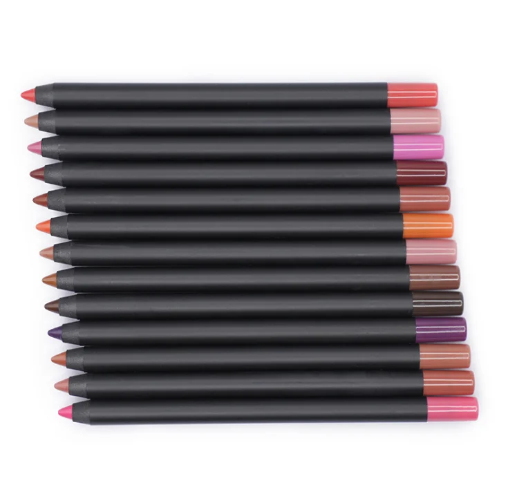 custom lip liner Wholesale Makeup Lip Liner Matte Shimmer Lip Pencil Soft Smooth Lipliner Waterproof
