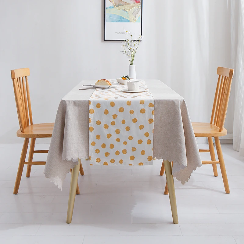 New designer modern INS holiday party wedding kids room decor 100% cotton woven fabric boho table decor dining table runner
