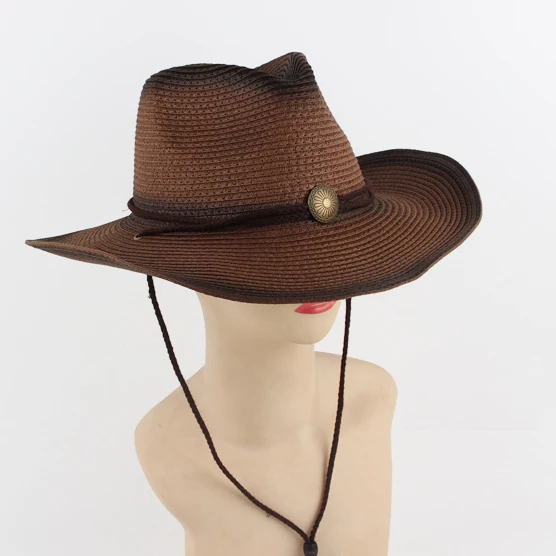 Popular SUMMER 100%PAPER FASHION COWBOY STRAW HAT