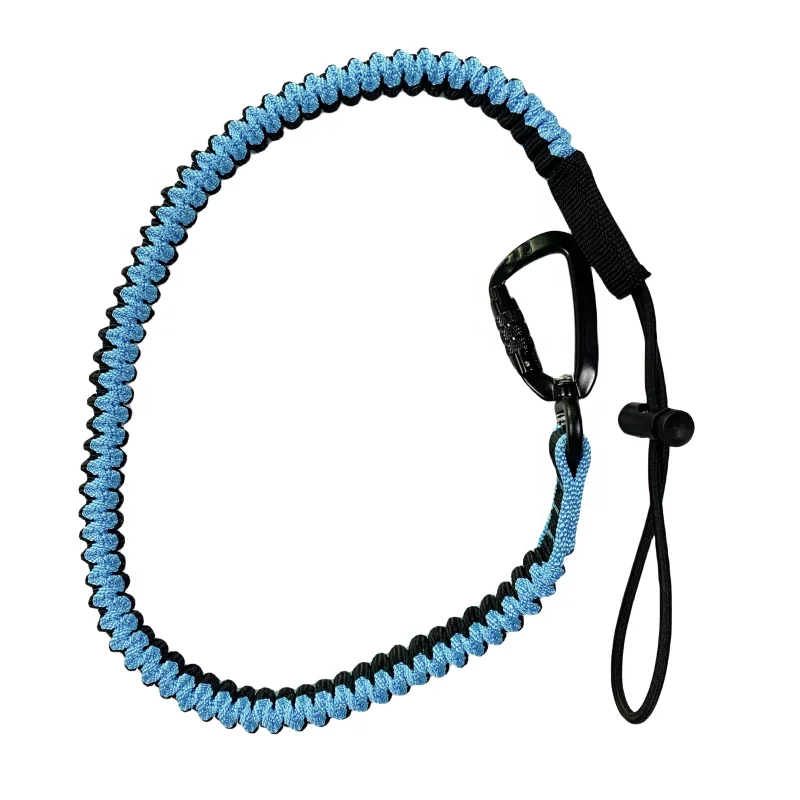 X-C-PIN High quality 5kg retractable toggle type bungee tool lanyard tool tether rope with 360 aluminum carabiner