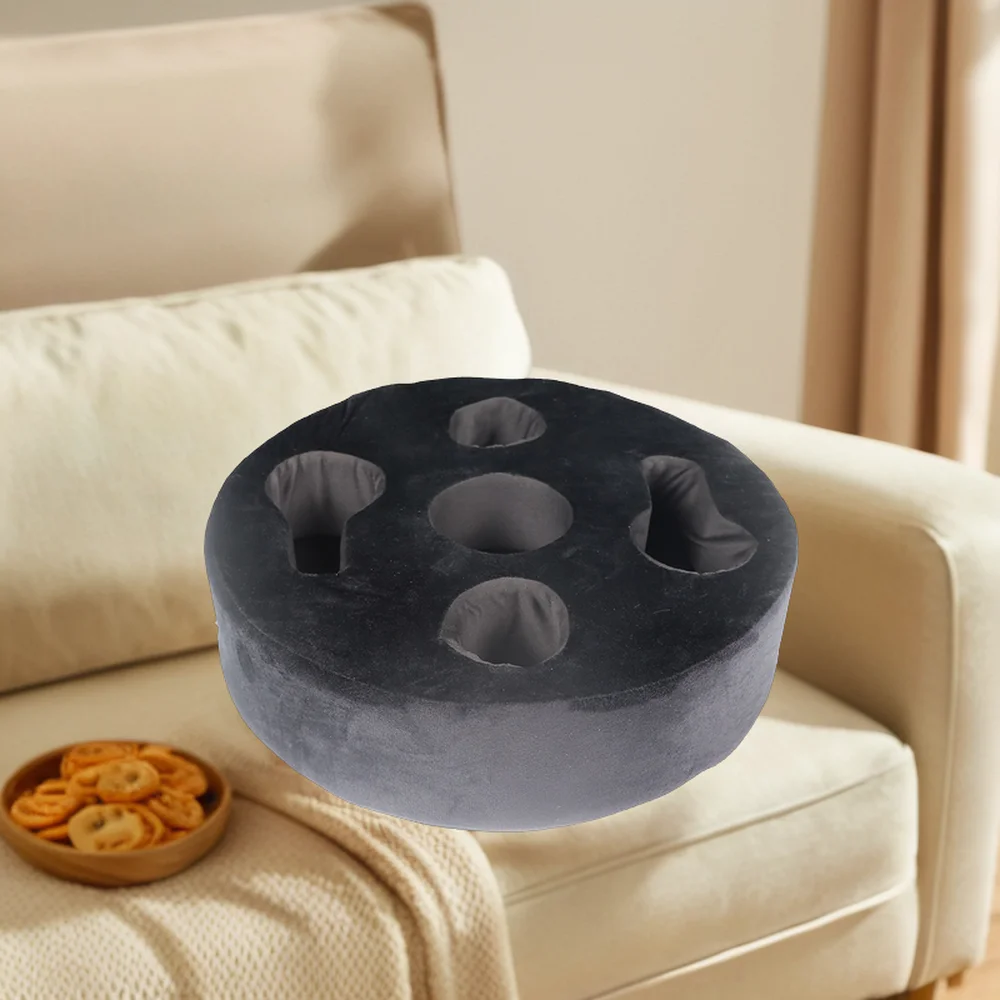 Wholesale Portable Knitted Pillow Cup Holder Cozy Foam Support for Sofa Car Couch Beach Soda Can Cup Support