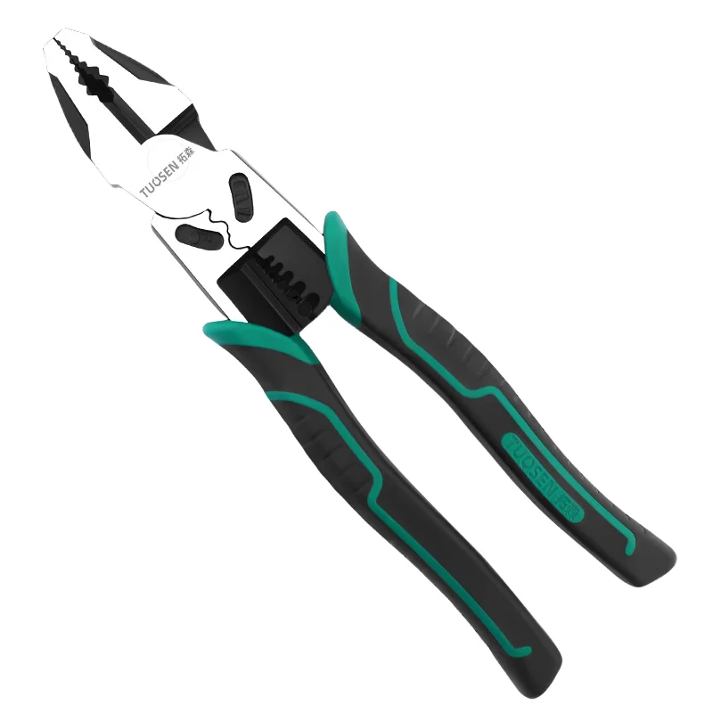 Tuosen industrial grade multifunctional wire pressing flat pliers diagonal pliers pointed nose pliers