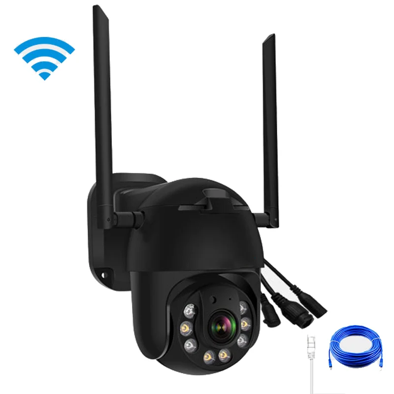 AI Human detect security ptz ip camera Wifi or RJ45 wired auto tracking two way audio intercom and remote monitoring