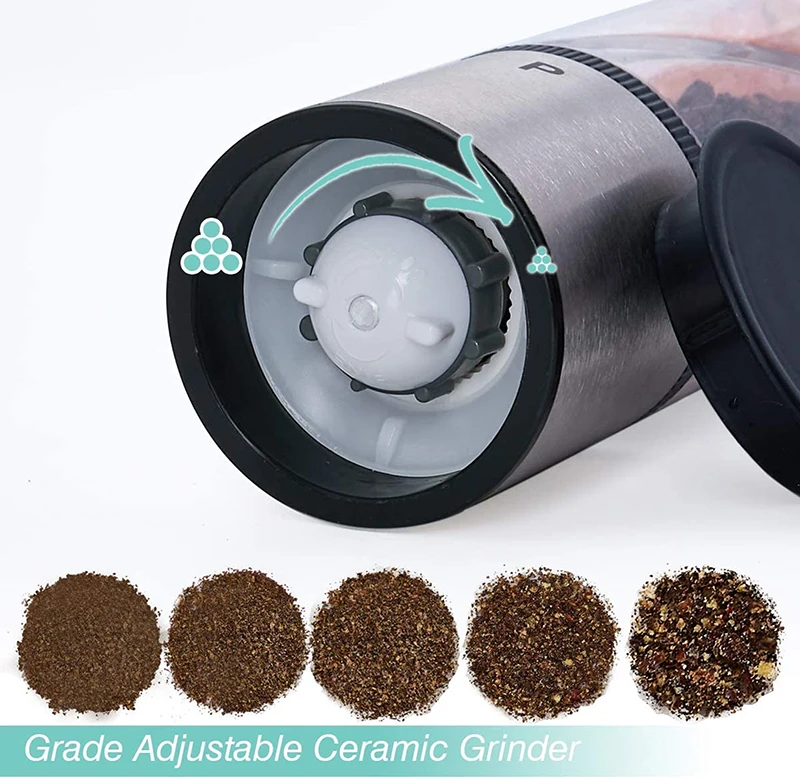 OEM Amazon hot sell Stainless Steel manual salt and pepper grinder salt grinder pepper mill salt and pepper shaker