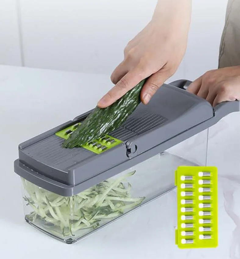 Kitchen Accessories 15 In 1 Plastic Vegetable Choppers Multifunctional Manual Mandoline Slicer Food Onion Cutter Veggie Dicer