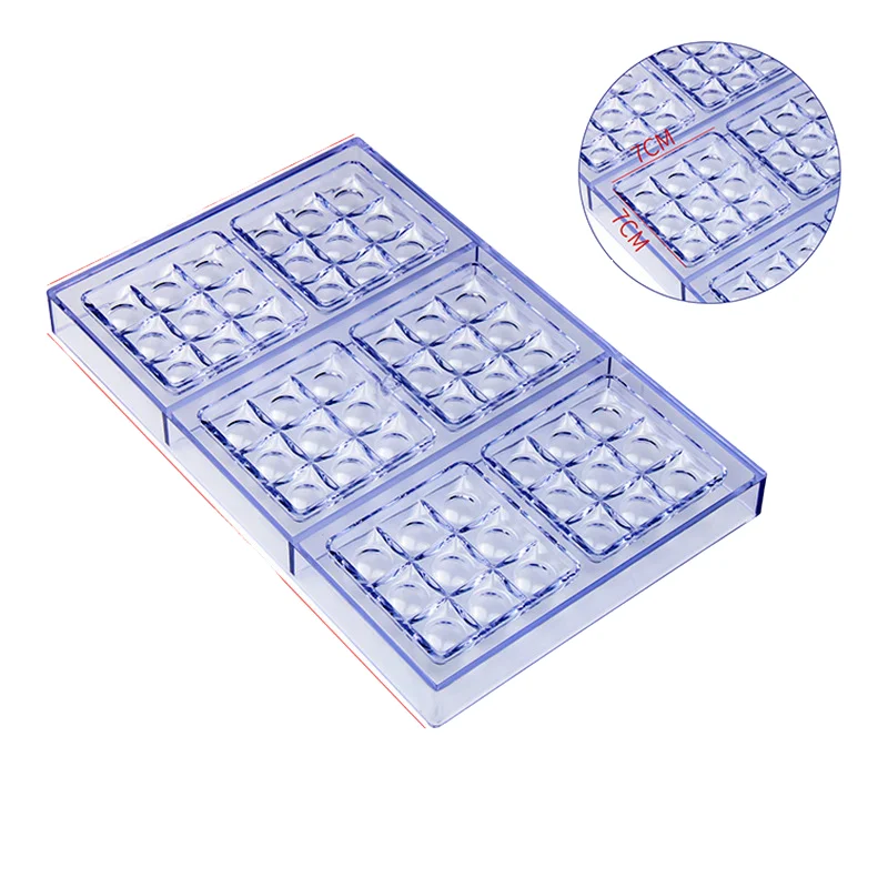 Custom Logo Large Polycarbonate Chocolate & Jelly Candy Mold Bar Moulds for Cake Tools Free & Flexible Plastic for Candle Use