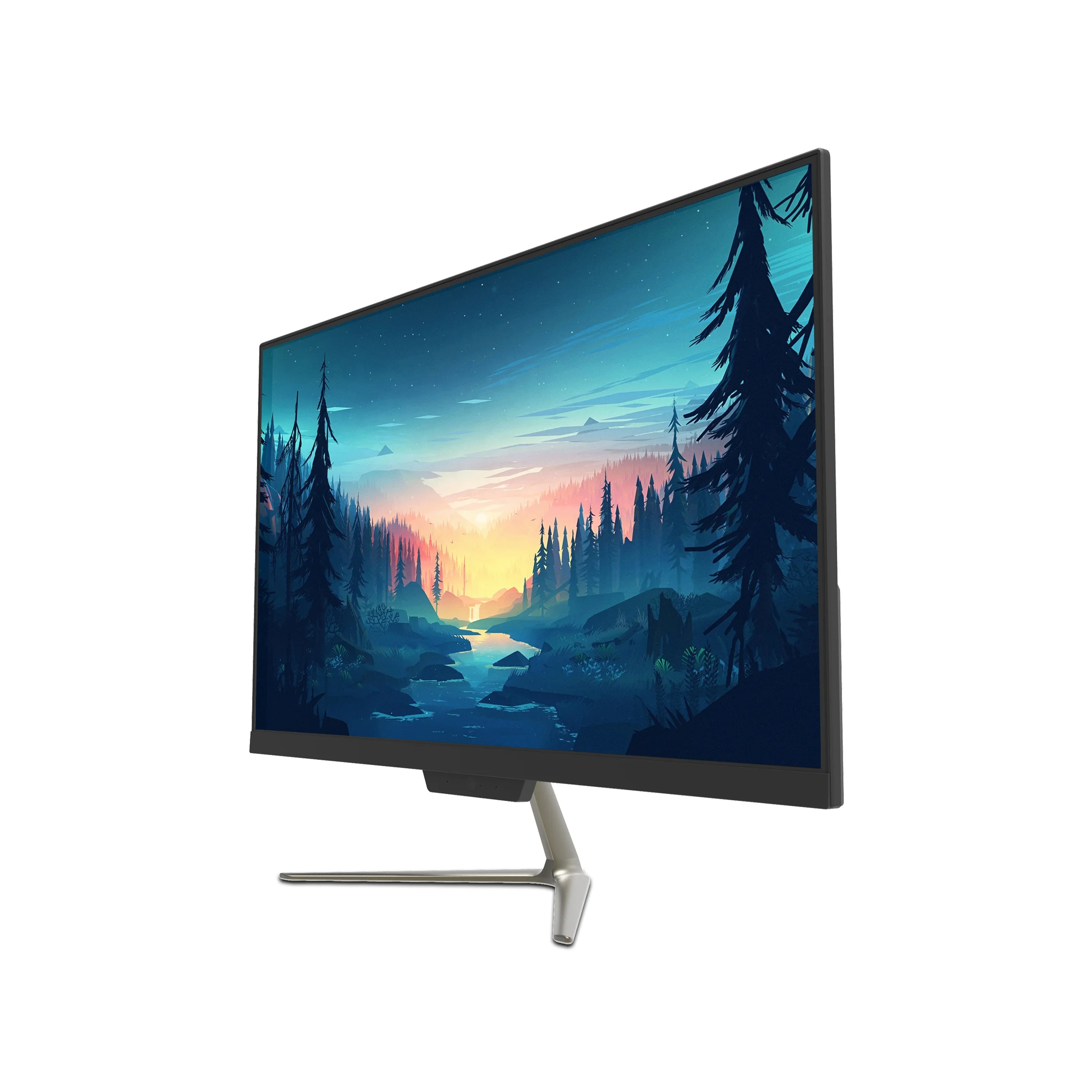 All In One PC 23.8Inch 1920x1080 FHD 4GB DDR4+64GB EMMC Gemini Lake N4120 Win11 Desktop Computer With 2MP Camera RJ45