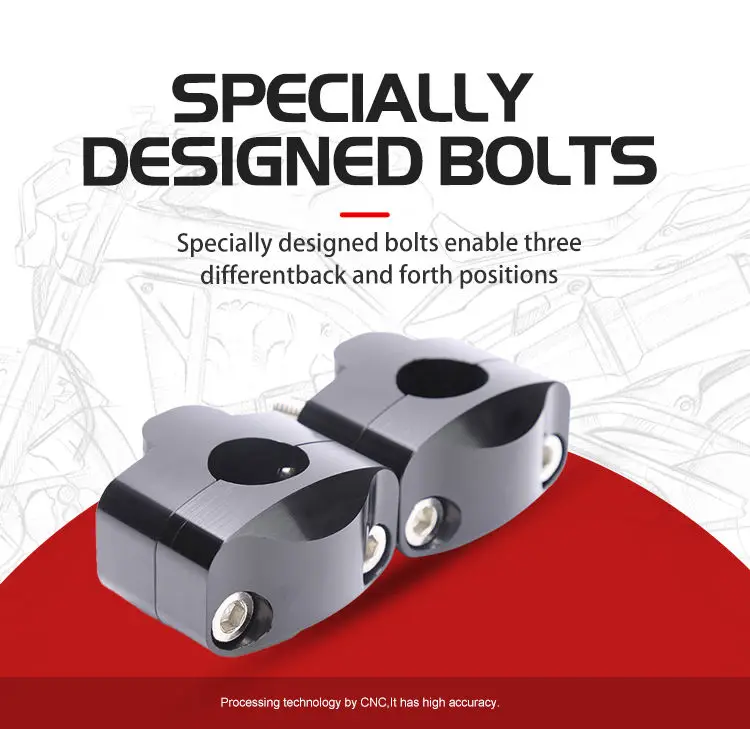 Factory Direct Motorcycle Modification Accessories CNC Alloy Handlebar Adapter 22.2MM Pit Dirt Motor Bike Motorcycle Clamp Riser