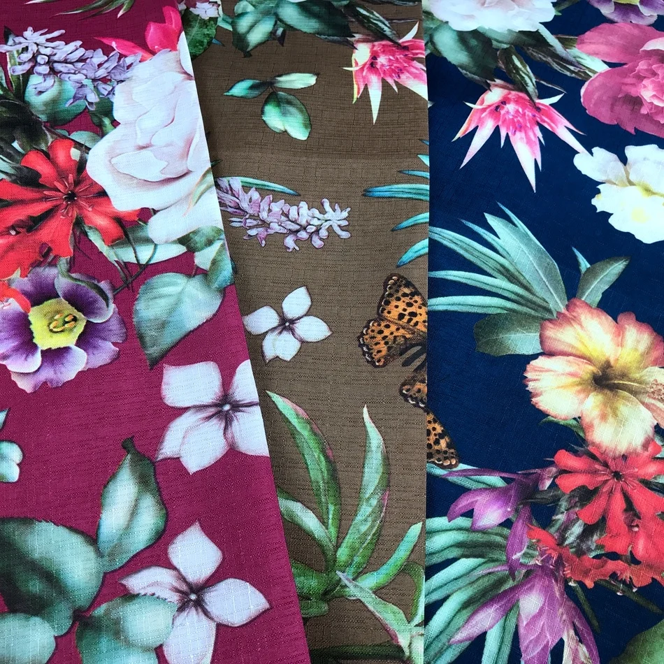 Real Silk Satin Cheongsam Shirt Dress Mulberry Silk Silk Fabric High-end Digital Printing 19mm 38 Brocade Fabric 100% Polyester