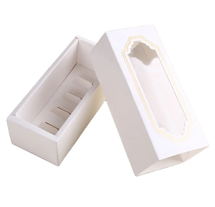 Hot Selling Cardboard Macaron Cookie Packaging Box Dessert Loaf Box For Bakery