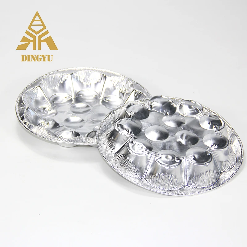 OEM logo aluminium foil container snail trays for fast food