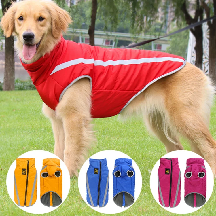Pet Apparel Dog Clothes Wholesale Quality Classic Warm Thicken Dog Winter Jacket Reflective Large Dogs Coat Vest