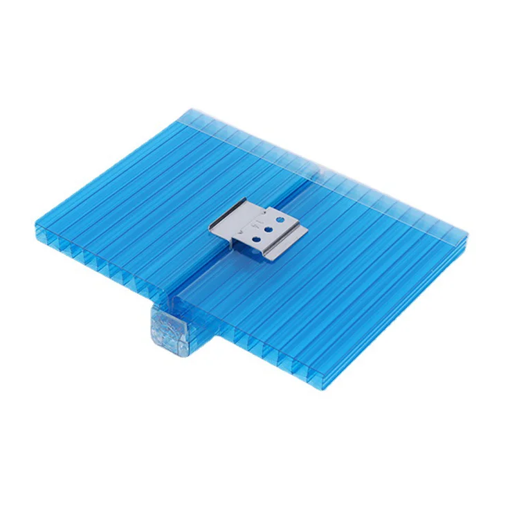 High load blue 18mm multiwall u locked polycarbonate panel for roofing daylighting
