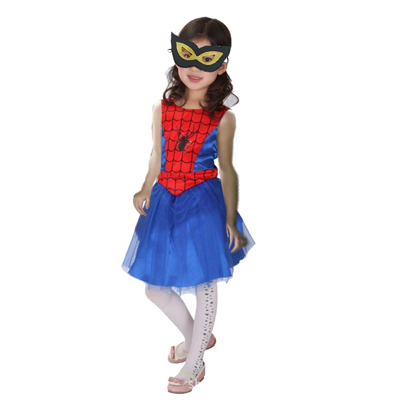 Оптовая продажа от поставщиков, костюмы для косплея на Хэллоуин с героями мультфильмов, Спайдермен, принцесса, Спайдермен для девочек, маскарадные костюмы для детей