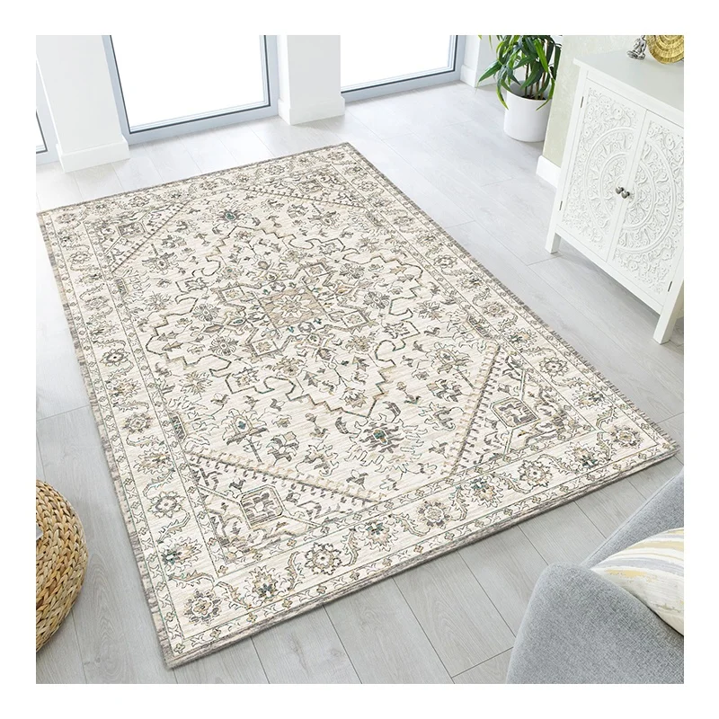 Chenille printed carpet 3D rugs Persian design carpet for living room