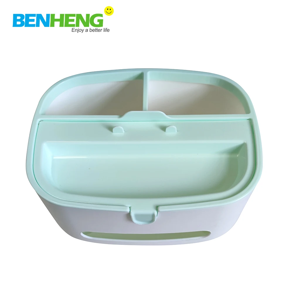 Tissue Storage Box,Multifunctional Tissue Box Office Desktop Stationery Storage Tissue Box with Phone Holder,Suitable for bathr