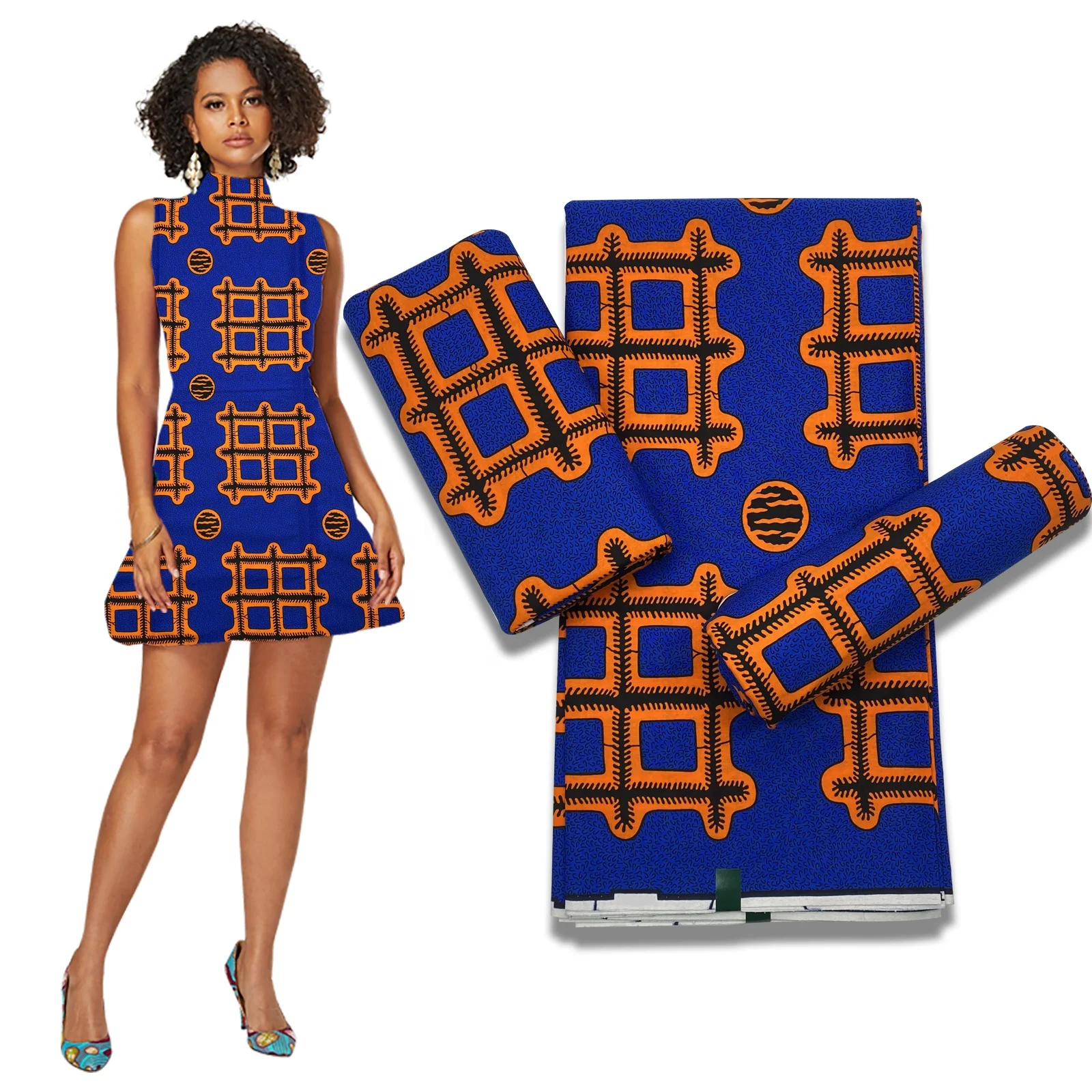 Factory wholesale nigerian  african wax print Fabric 100% cotton african wax