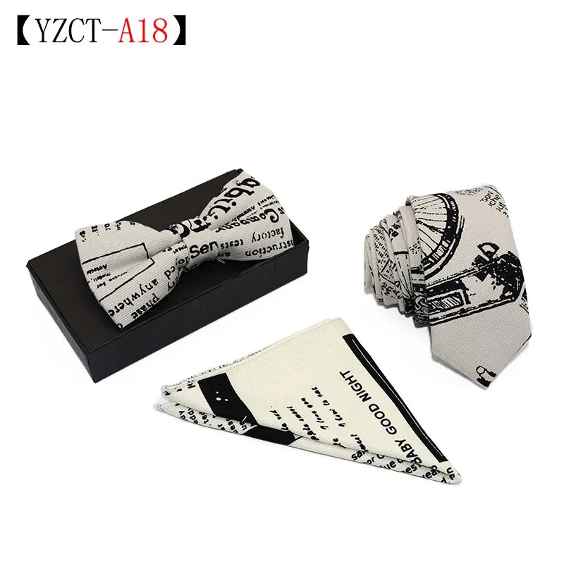  Новейший классический цветочный 100% хлопок индивидуальный тонкий шейный галстук подарочный набор для мужчин