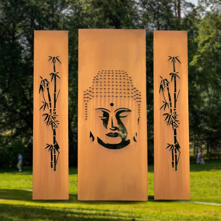 Современный дизайн перфорированная сталь Corten лазерная резка садовые складные экраны