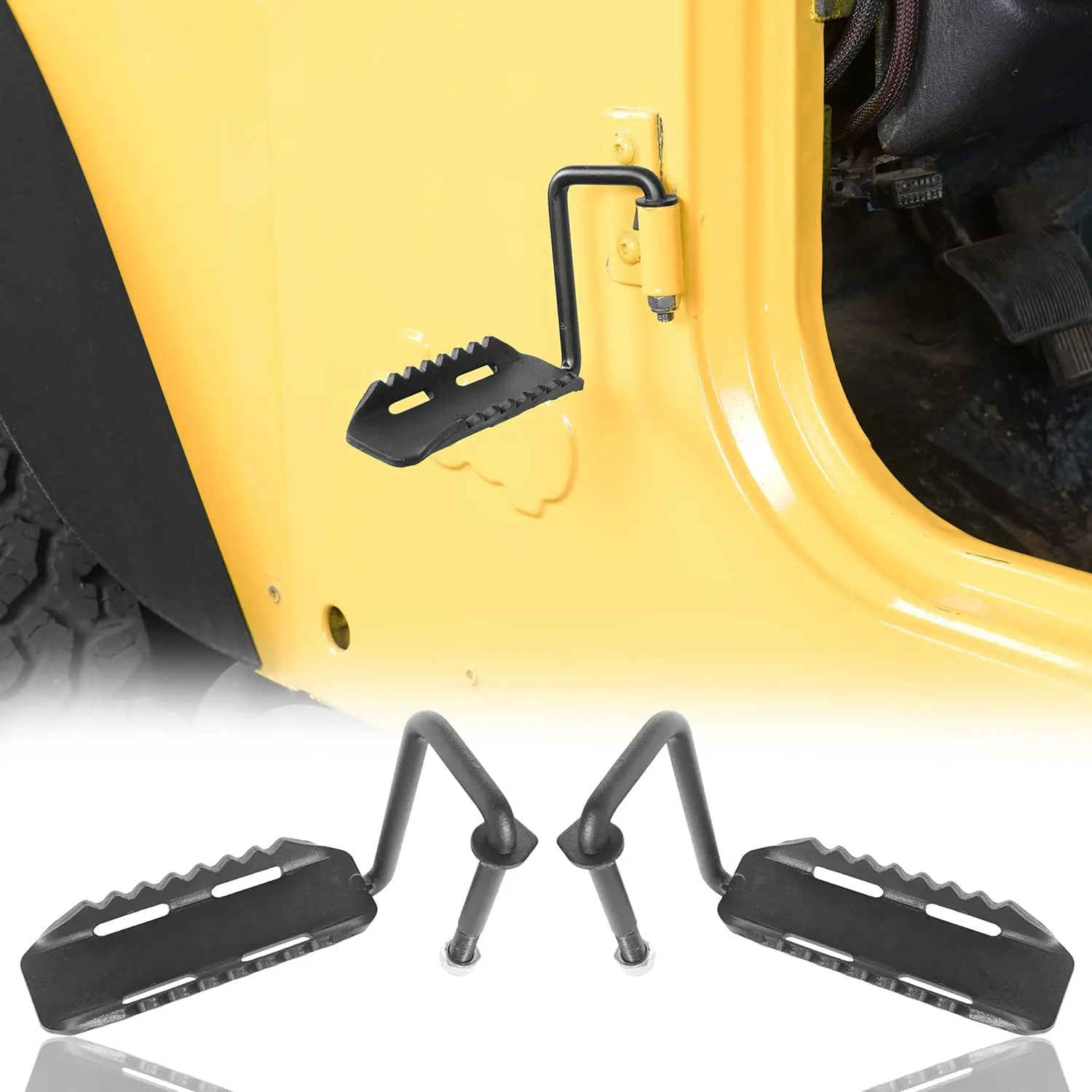 Car accessories 2022 Foot Pegs Door Hinge Foot Rest Compatible with Jeep TJ Wrangler 1997-2006