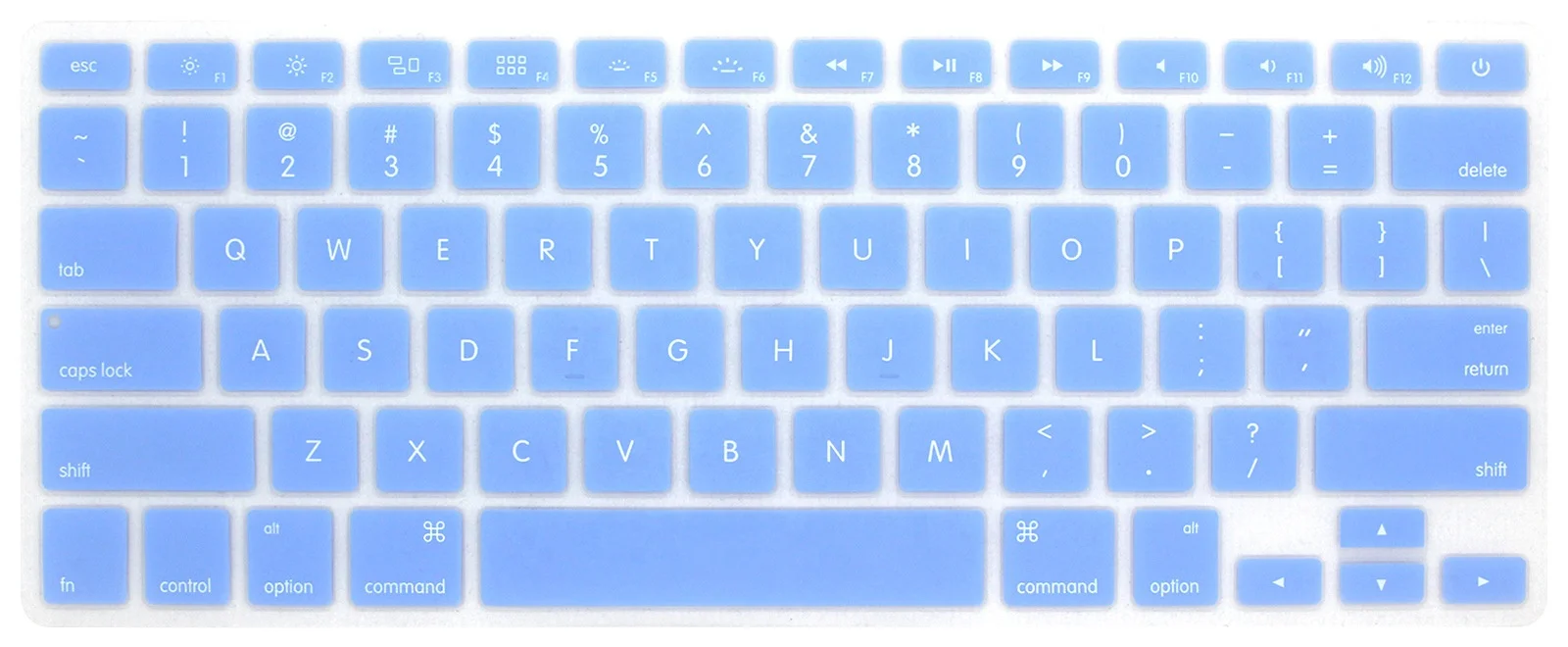 Цветной мягкий чехол для клавиатуры ноутбука с английской раскладкой Macbook Air 2019/2020 Pro 13 3