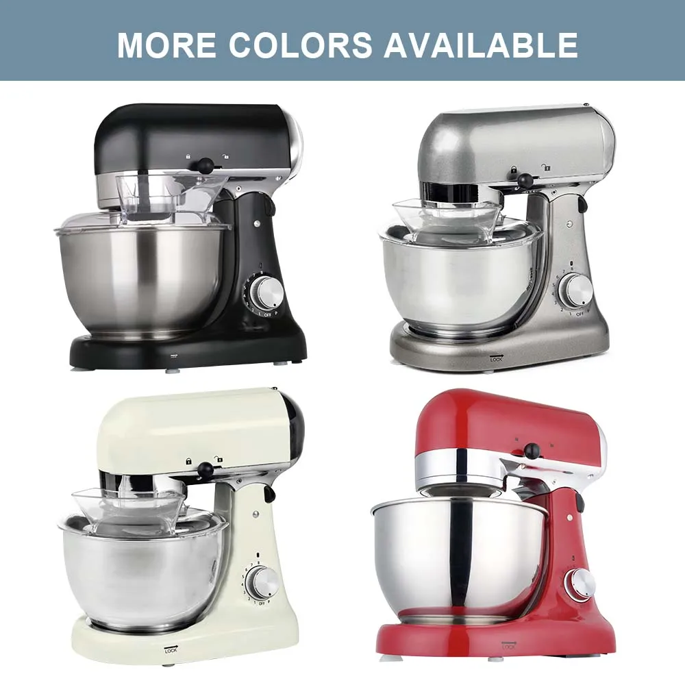 Hot Sale Durable 5 liter Metal Cast Large Capacity 1000w Powerful Household Stand Mixer for Baking Cake Dough Kneading