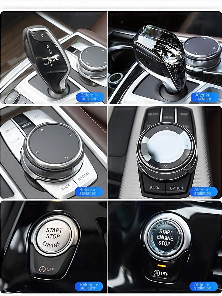 Best selling car accessories K9 Luxury crystal shift lever Gear head suitable for BMW 5 6 series G32 G30 G38
