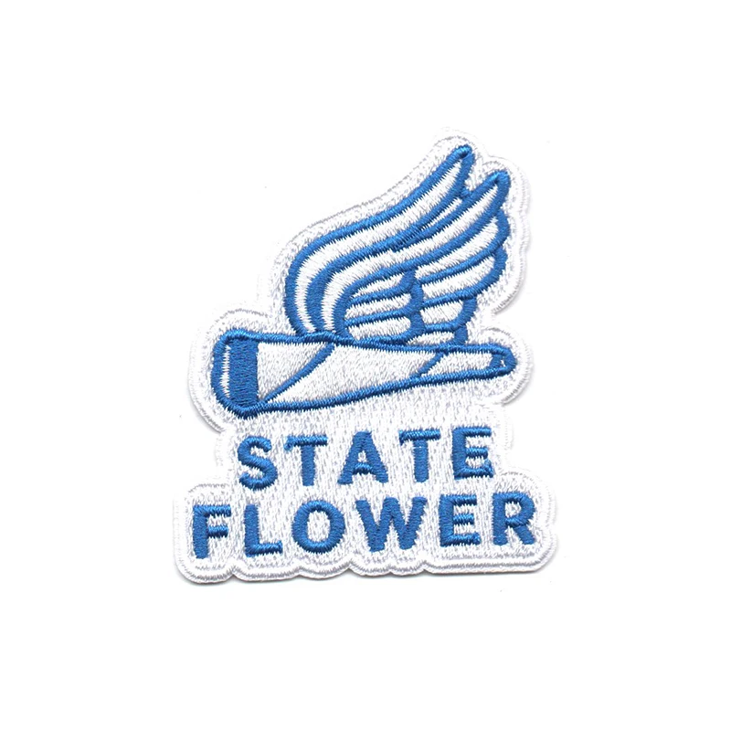 high quality custom small angel wings embroidered patches