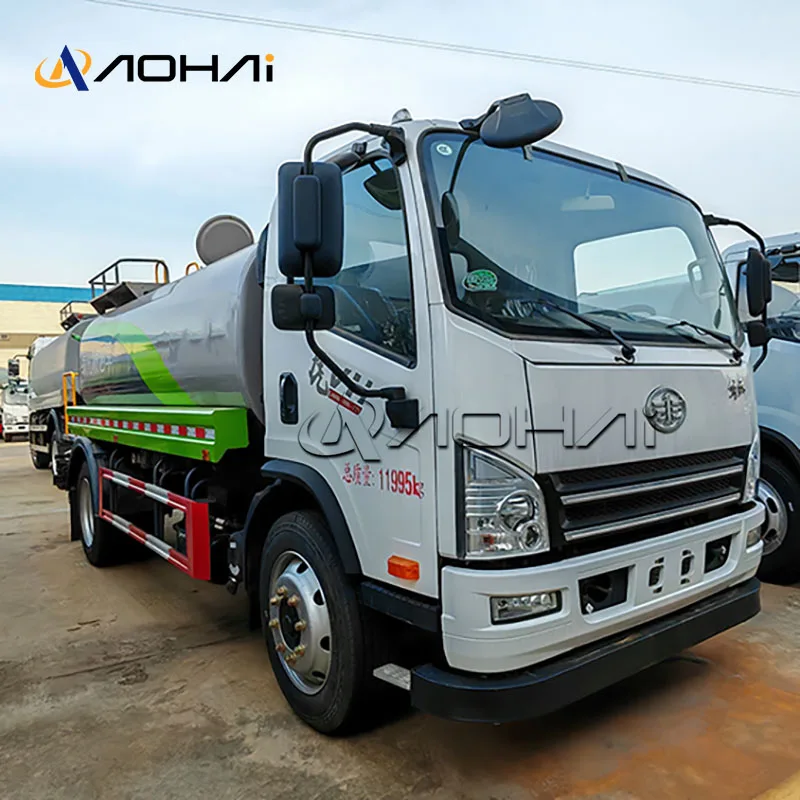 Excellent FAW Water Tank Fire Fighting Truck 4X2 8 Ton Water Sprinkler Tanker Truck For Sale
