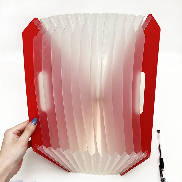 Custom Plastic Expandable A4 File Folder Pocket Folder Document Keeper Portable Storage Bag Organization File