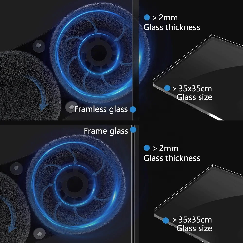 Customizable LOGO Intelligent Window Cleaning Automatic Water Spray Brushless Motor Glass Cleaner Robot