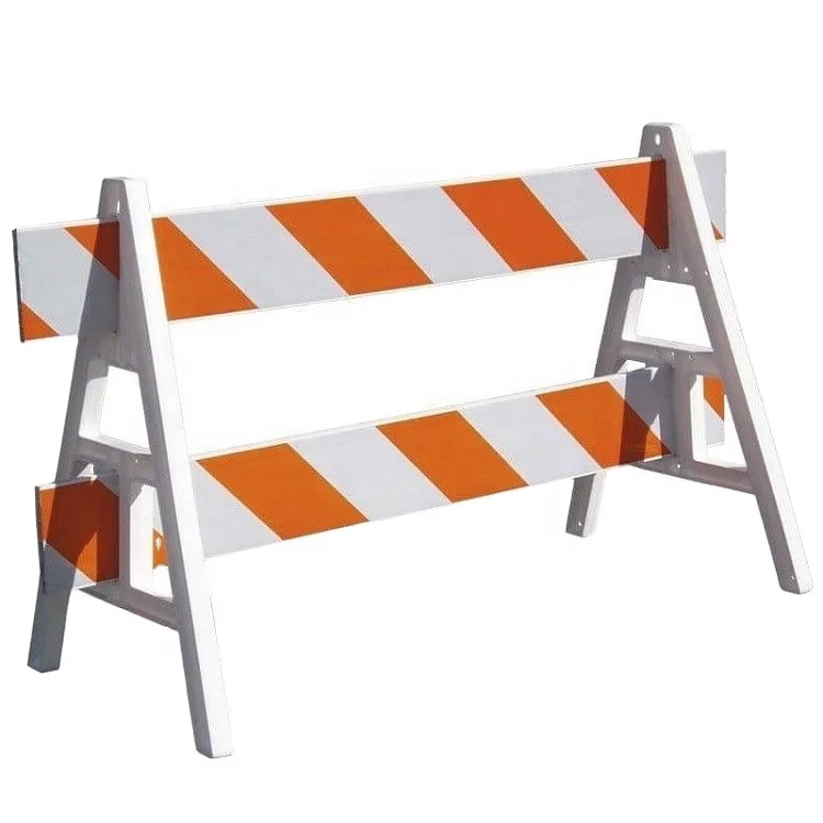 Factory Direct portable crowd control warning safety barrier folding road safety construction Plastic A-frame traffic barricades