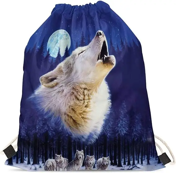 Hot selling Colorful printed rpet oxford polyester drawstring bag with custom logo